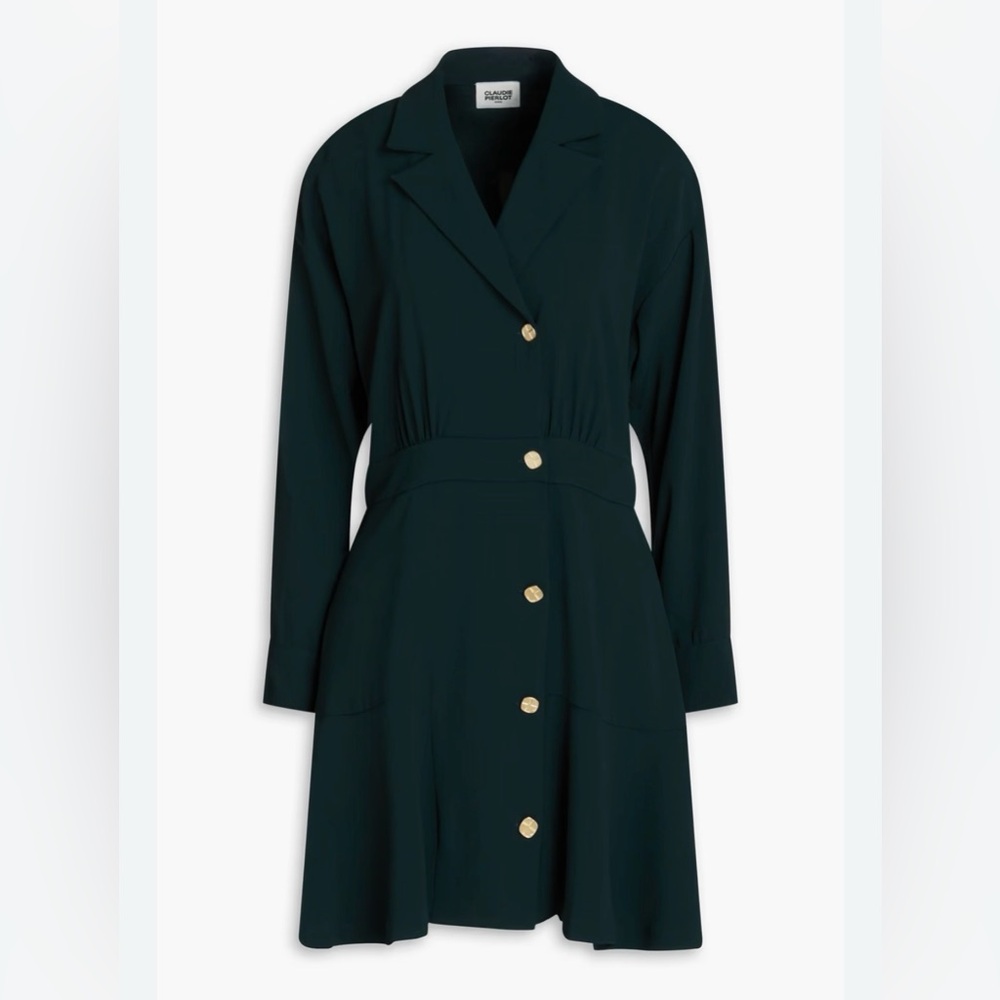 CLAUDIE PIERLOT Rasberry Cady Mini Shirt Dress In Green Sz 36
